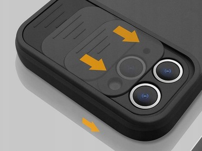 Silicone Camshield (modr�) � Silik�nov� kryt s posuvnou ochranou kamery pre Xiaomi Redmi 9A