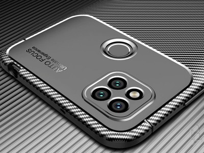 Carbon Fiber Black (ierny) - Ochrann kryt s ochranou kamery pre Xiaomi Redmi 9C