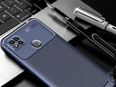 Carbon Fiber Blue (modr�) - Ochrann� kryt (obal) pre Xiaomi Redmi 9C