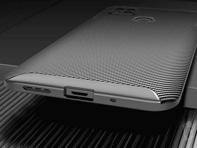 Carbon Fiber Blue (modr�) - Ochrann� kryt (obal) pre Xiaomi Redmi 9C