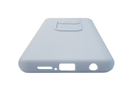Silicone Camshield � Silik�nov� kryt s posuvnou ochranou kamery pre Xiaomi Redmi Note 9S / 9 Pro (fialov�)