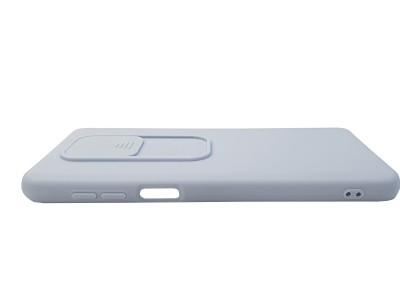 Silicone Camshield  Siliknov kryt s posuvnou ochranou kamery pre Xiaomi Redmi Note 9S / 9 Pro (bledomodr)