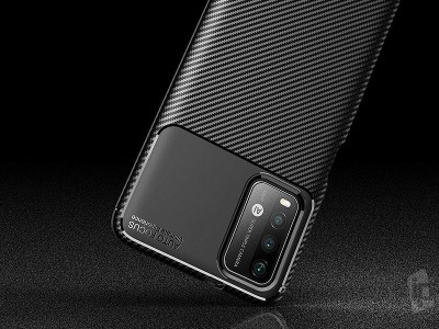 Carbon Fiber Black (ierny) - Ochrann kryt (obal) pre Xiaomi Redmi 9T / Poco M3