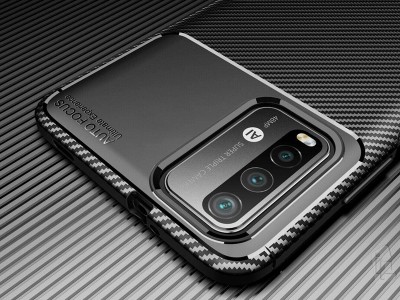 Carbon Fiber Black (ierny) - Ochrann kryt (obal) pre Xiaomi Redmi 9T / Poco M3