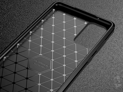 Carbon Fiber Black (ern) - Ochrann kryt (obal) pro Xiaomi Redmi 9T / Poco M3