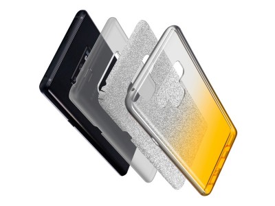 TPU Glitter Case (ruovo-strieborn) - Ochrann kryt s trblietkami pre Xiaomi Redmi Note 10 / 10S