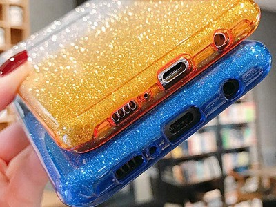 TPU Glitter Case (edo-strieborn) - Ochrann kryt s trblietkami pre Xiaomi Redmi Note 10 / 10S