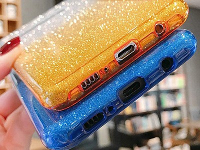 TPU Glitter Case (modro-strieborn�) - Ochrann� kryt s trblietkami pre Xiaomi Redmi Note 10 / 10S