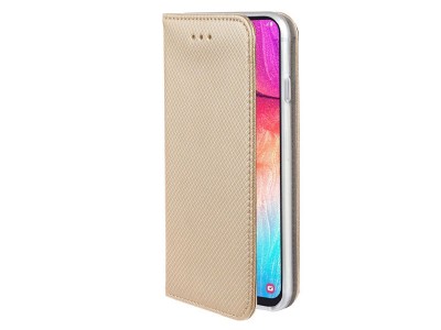Fiber Folio Stand Gold (zlat) - Flip puzdro na Xiaomi Redmi Note 10 (5G) / Poco M3 Pro (5G)