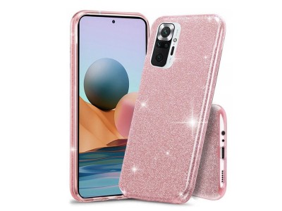 TPU Glitter Case (ružový) - Ochranný kryt s trblietkami pre Xiaomi Redmi Note 10 Pro