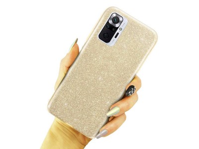 TPU Glitter Case (zlat) - Ochrann kryt s trblietkami pre Xiaomi Redmi Note 10 Pro