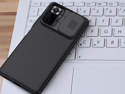 Nillkin CamShield Pro (�ierny) - Plastov� kryt (obal) s ochranou kamery na Xiaomi Redmi Note 10 Pro / Note 10 Pro Max