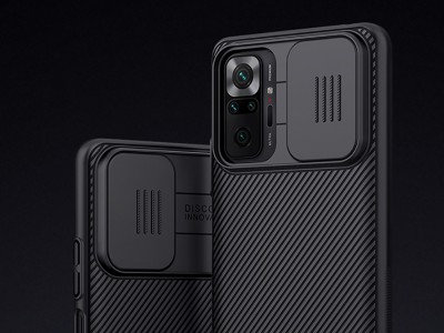 Nillkin CamShield Pro (�ierny) - Plastov� kryt (obal) s ochranou kamery na Xiaomi Redmi Note 10 Pro / Note 10 Pro Max