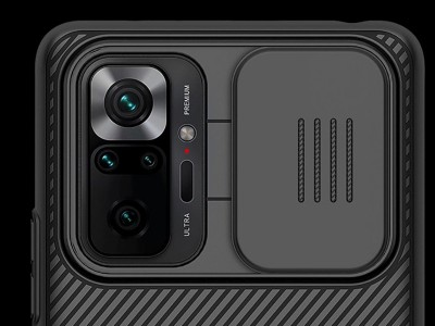 Nillkin CamShield Pro (�ierny) - Plastov� kryt (obal) s ochranou kamery na Xiaomi Redmi Note 10 Pro / Note 10 Pro Max