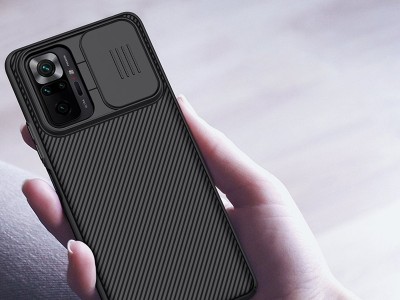 Nillkin CamShield Pro (�ierny) - Plastov� kryt (obal) s ochranou kamery na Xiaomi Redmi Note 10 Pro / Note 10 Pro Max