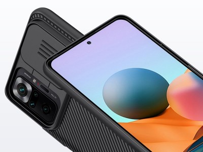 Nillkin CamShield Pro (�ierny) - Plastov� kryt (obal) s ochranou kamery na Xiaomi Redmi Note 10 Pro / Note 10 Pro Max