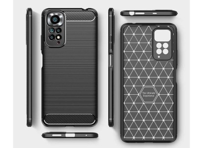 Tech-Protect Carbon � Ochrann� kryt s ochranou kamery pre Xiaomi Redmi Note 11 / Note 11S (�ierny)