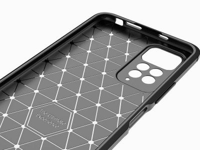 Tech-Protect Carbon � Ochrann� kryt s ochranou kamery pre Xiaomi Redmi Note 11 / Note 11S (�ierny)