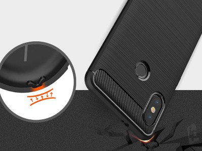 Fiber Armor Defender Grey (ed) - Odoln ochrann kryt (obal) na Xiaomi Redmi Note 6 Pro **VPREDAJ!!