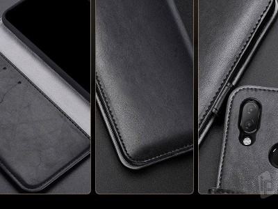 KADO Series Elegance Wallet (ierne) - Peaenkov puzdro na Xiaomi Redmi Note 7 / 7 Pro