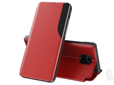 Elegance Flip Stand (erven) - Tenk flip puzdro na Xiaomi Redmi Note 9S / Note 9 Pro