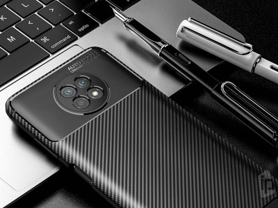 Carbon Fiber Black (ierny) - Ochrann kryt (obal) pre Xiaomi Redmi Note 9T s ochranou na kameru **AKCIA!!