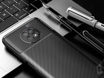 Carbon Fiber Black (�ierny) - Ochrann� kryt (obal) pre Xiaomi Redmi Note 9T s ochranou na kameru **AKCIA!!