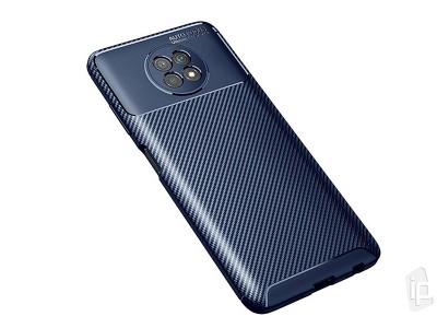 Carbon Fiber Blue (modr�) - Ochrann� kryt (obal) pre Xiaomi Redmi Note 9T s ochranou na kameru