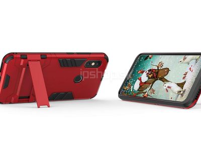 Armor Stand Defender Red (erven) - odoln ochrann kryt (obal) na Xiaomi Mi A2 Lite