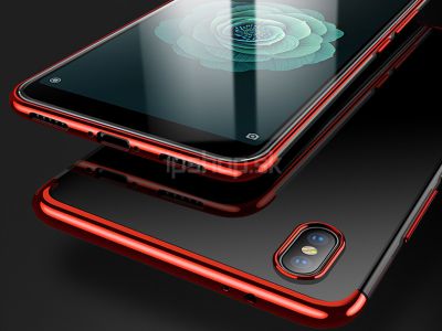 Glitter Series Red (erven) - Ochrann kryt (obal) na Xiaomi Mi A2 Lite **VPREDAJ!!