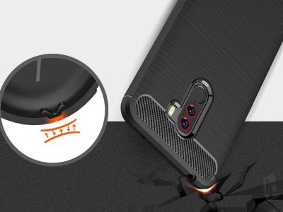 Fiber Armor Defender (erven) - Odoln ochrann kryt (obal) na Xiaomi Pocophone F1