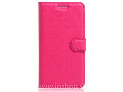Knikov pouzdro Emboss Stand Wallet Pink (rov) pro HUAWEI Y6 II Compact **AKCIA!!