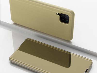 Mirror Standing Cover (zlat) - Zrkadlov puzdro pre Huawei P40 Lite **AKCIA!!