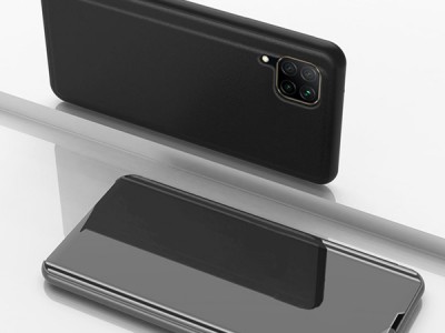 Mirror Standing Cover (ierne) - Zrkadlov puzdro pre Huawei P40 Lite **AKCIA!!
