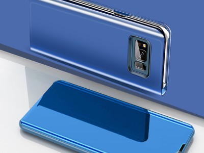 Mirror Standing Cover (modr) - Zrkadlov puzdro pre Samsung Galaxy S8