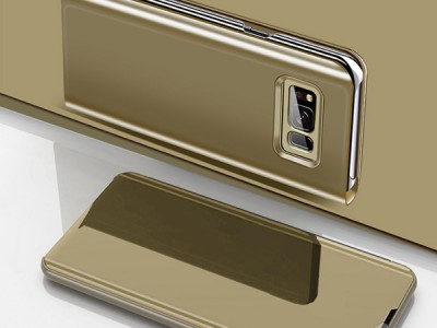 Mirror Standing Cover (zlat) - Zrkadlov puzdro pre Samsung Galaxy S8 **AKCIA!!