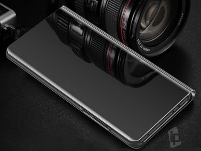 Mirror Standing Cover (�ierne) - Zrkadlov� puzdro pre Samsung Galaxy M21 / M30s