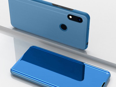 Mirror Standing Cover (modr) - Zrkadlov puzdro pre Huawei Y6S / Y6 2019 / Honor 8A **AKCIA!!